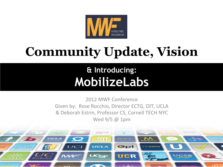 community update vision