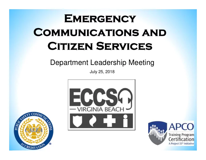 emer emergency ncy communications and communications and