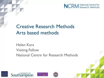 Creative Research Methods    Arts-based research    Research using technology