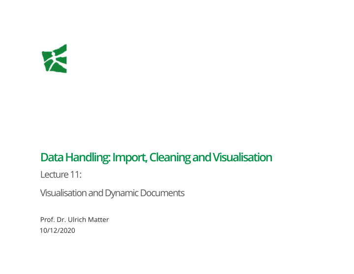 data handling import cleaning and visualisation