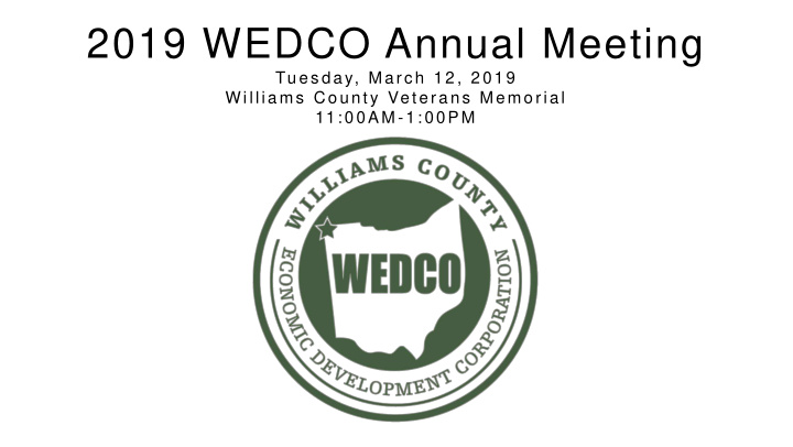 2019 wedco annual meeting
