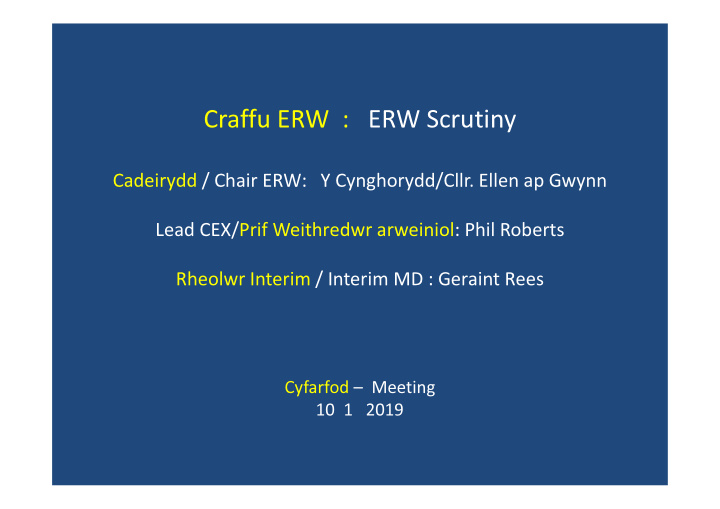 craffu erw erw scrutiny