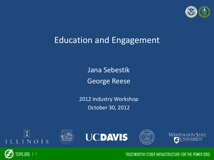 education and engagement