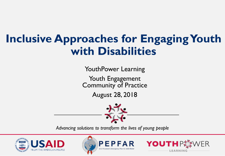 inclusive approaches for engaging youth with disabilities