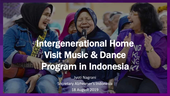 intergenerational home visit music dance program in