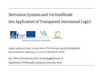 Derivation Systems and Verisimilitude  (An Application of Transparent Intensional Logic)  Logika: