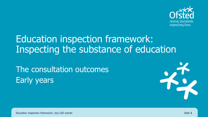 education inspection framework inspecting the substance