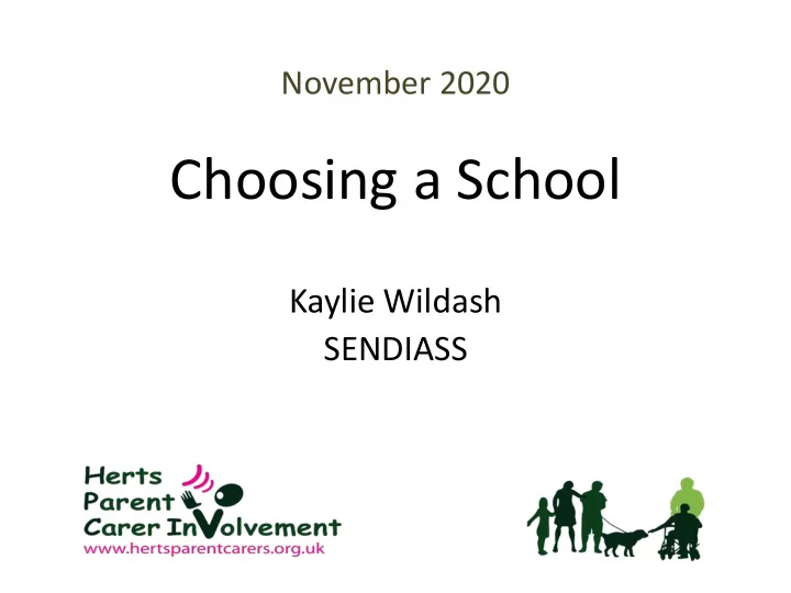 choosing a school