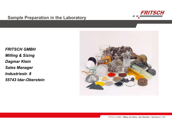 sample preparation in the laboratory