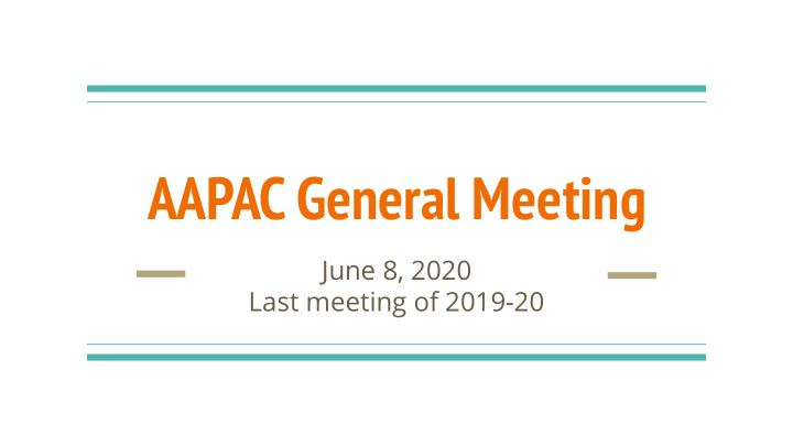 aapac general meeting