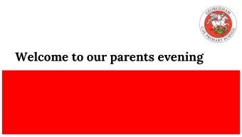 Welcome to our parents evening  This evening  Why have we asked you to come?  What are the