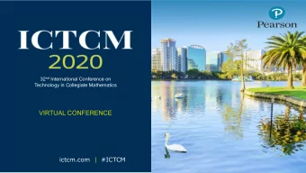 VIRTUAL CONFERENCE  ictcm.com  |  #ICTCM  Developmental Mathematics:  Should It Stay or Should It