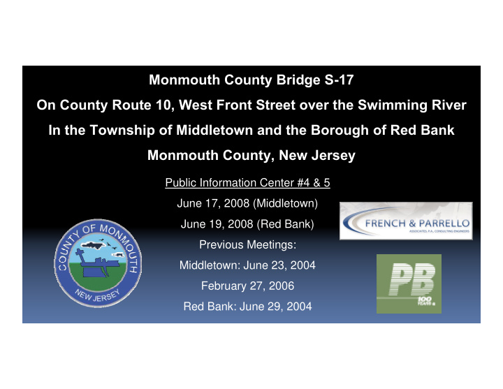 monmouth county bridge s 17 on county route 10 west front