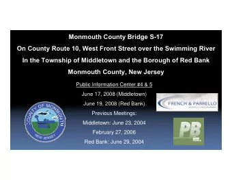 Monmouth County Bridge S-17  On County Route 10, West Front Street over the Swimming River  In the