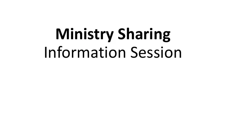 information session ag agenda