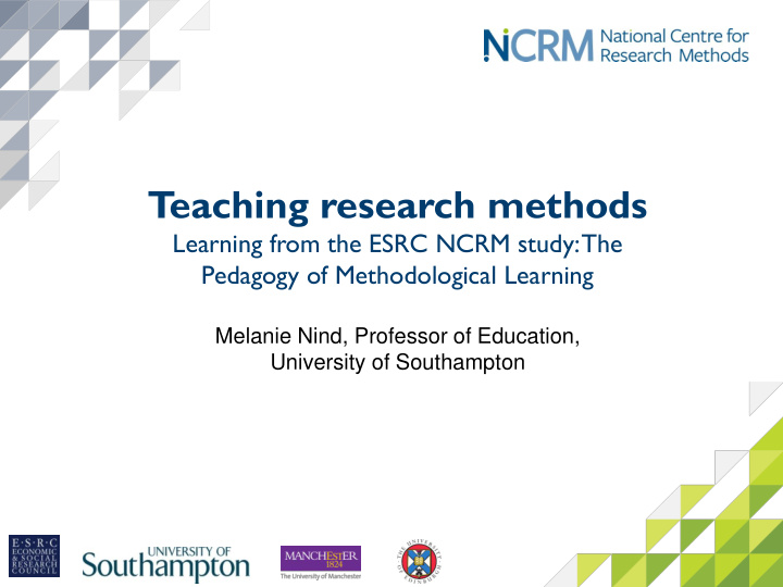 t eaching research methods