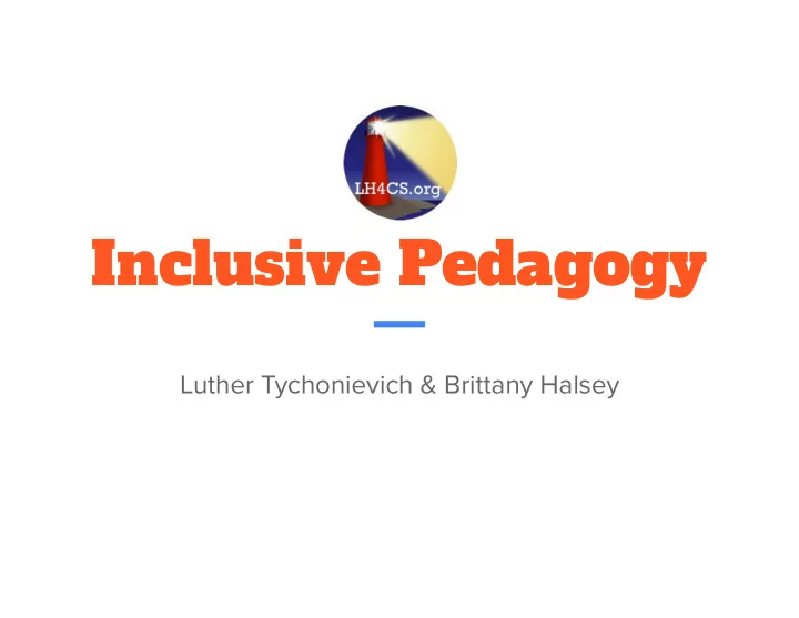 inclusive pedagogy