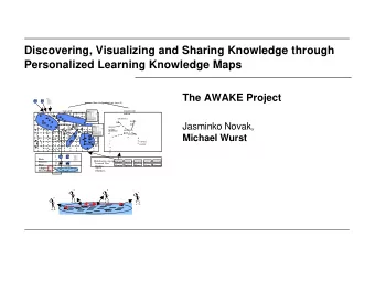 Discovering, Visualizing and Sharing Knowledge through  Personalized Learning Knowledge Maps  The