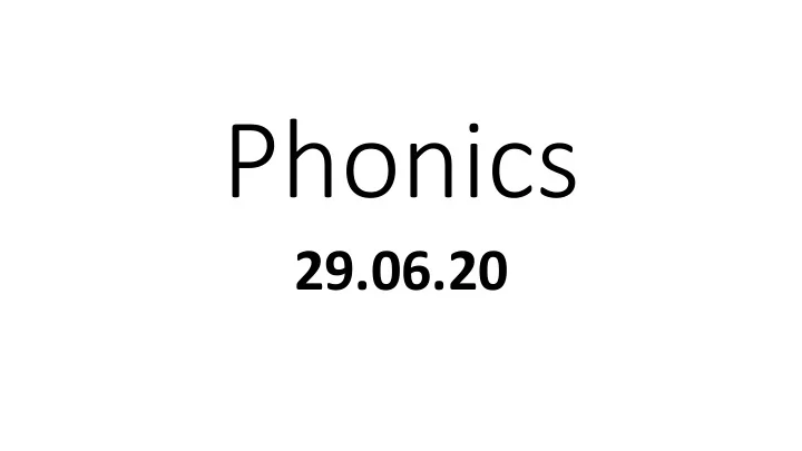 phonics