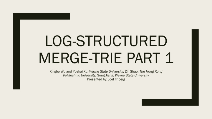 log structured