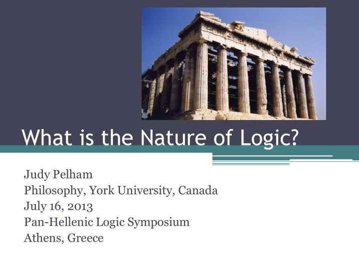 what is the nature of logic