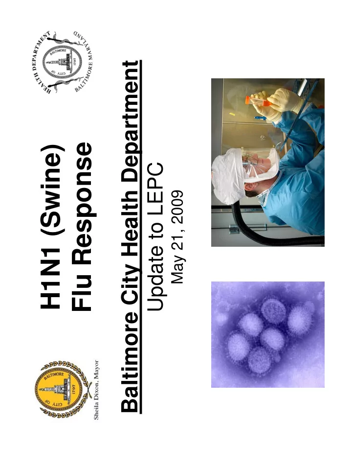 h1n1 swine flu response