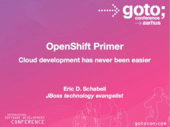 First things first, sign up!  http://openshift.redhat.com  OpenShift, a little history  Nov 2010