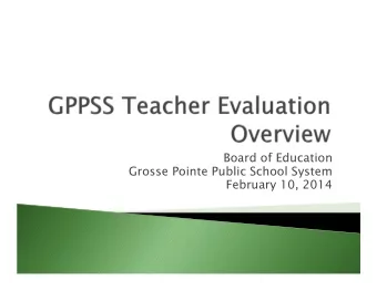 Board of Education  Grosse Pointe Public School System  February 10, 2014  Various current legal