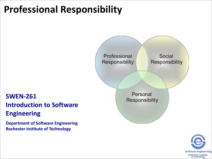 professional responsibility