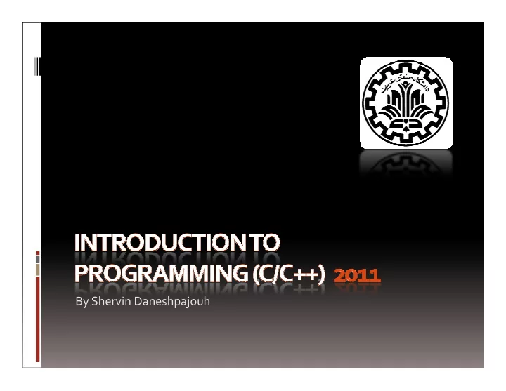 by shervin daneshpajouh syllabus syllabus