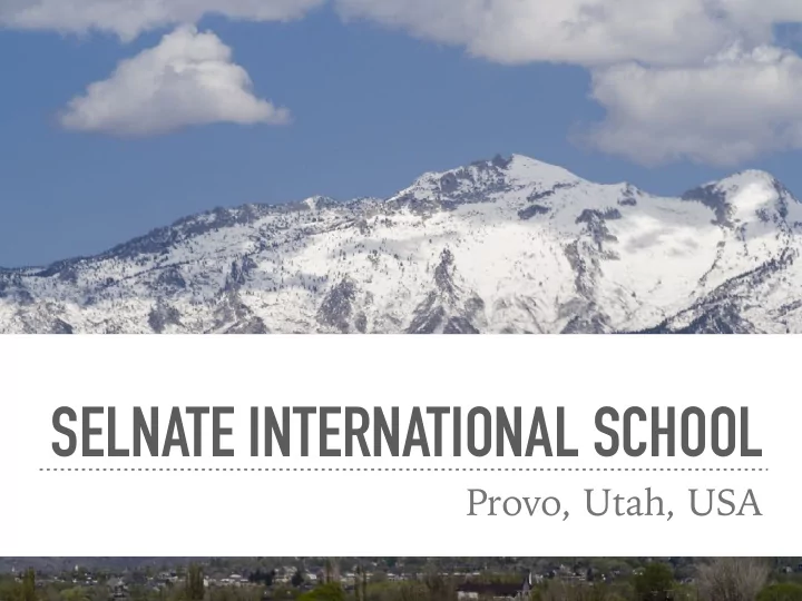 selnate international school