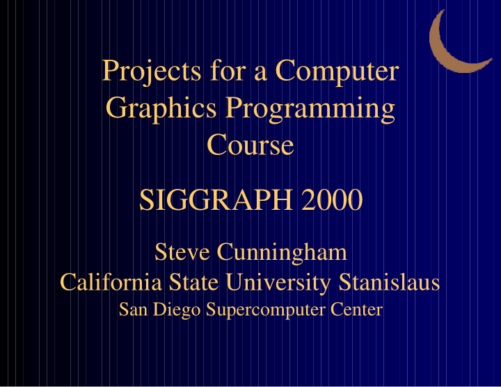 projects for a computer graphics programming course