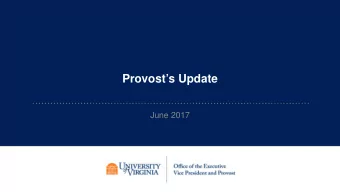 Provosts Update  June 2017  Environmental Resilience Institute  Identify solutions to critical