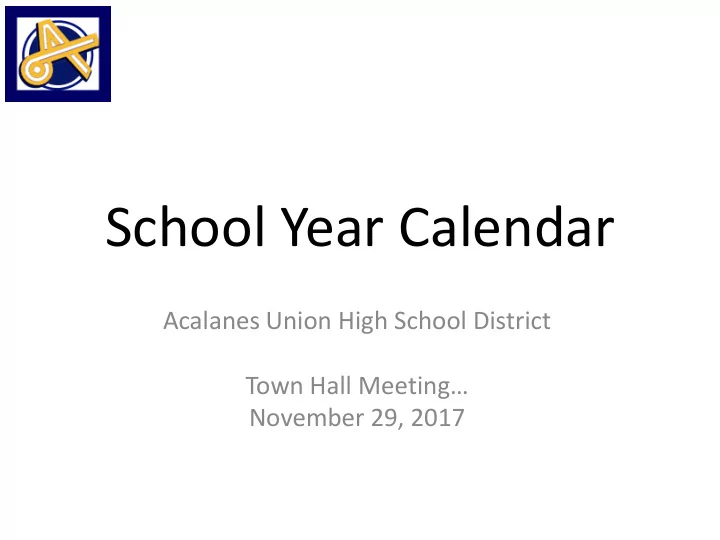 school year calendar