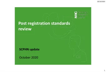 review  SCPHN update  October 2020  1  20/10/2020  Welcome and housekeeping  Everyone, except