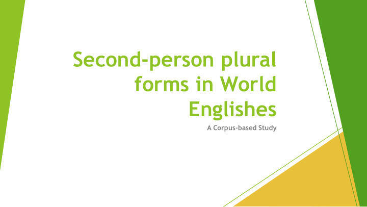 second person plural forms in world