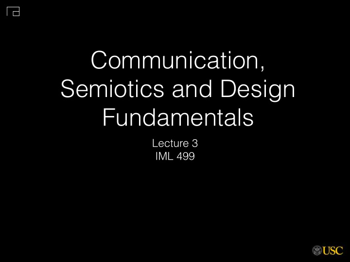 communication semiotics and design fundamentals