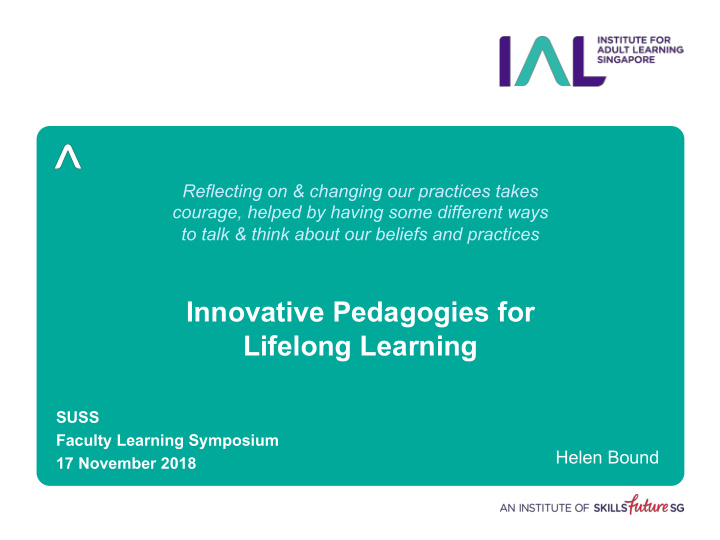 innovative pedagogies for lifelong learning