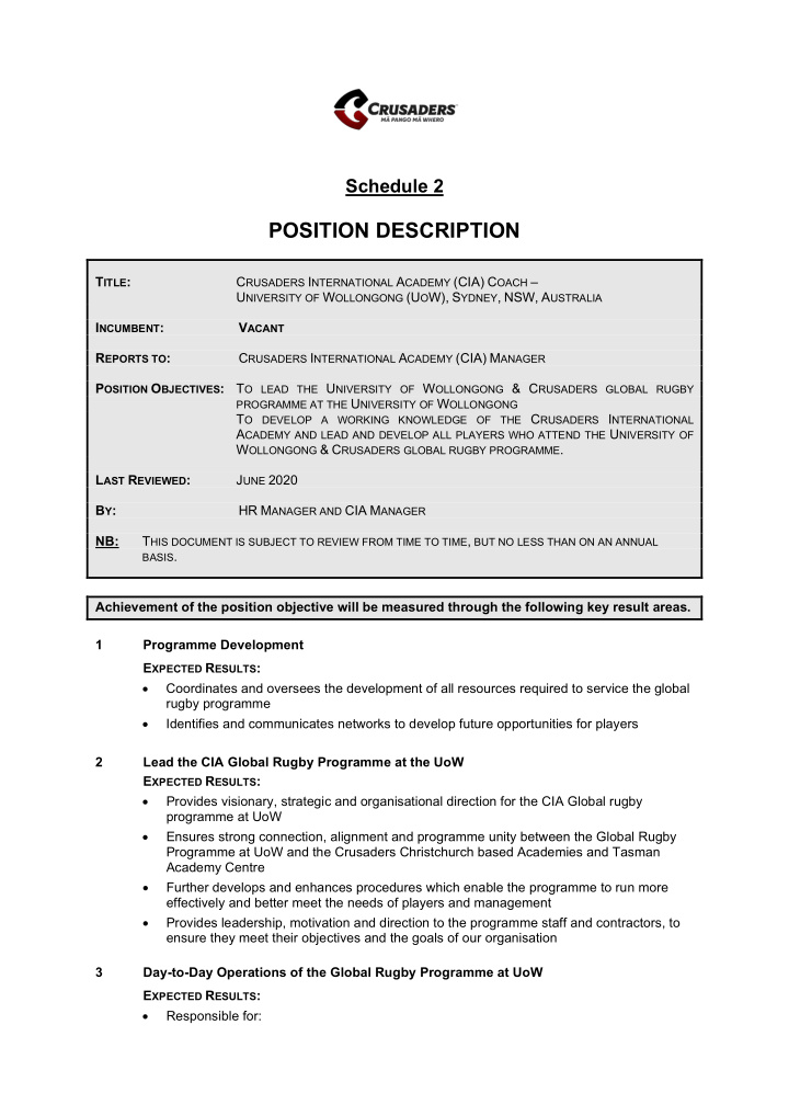 position description