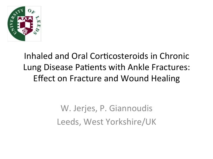 inhaled and oral cor costeroids in chronic lung disease