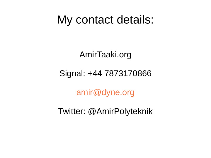 my contact details