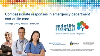 Compassionate responses in emergency department  end-of-life care  Rawlings, Devery, Morgan,