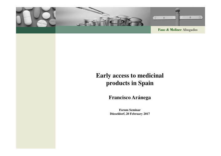 early access to medicinal products in spain