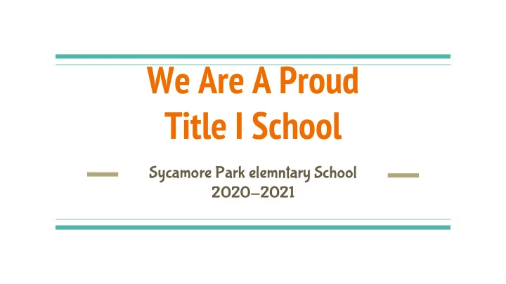 we are a proud