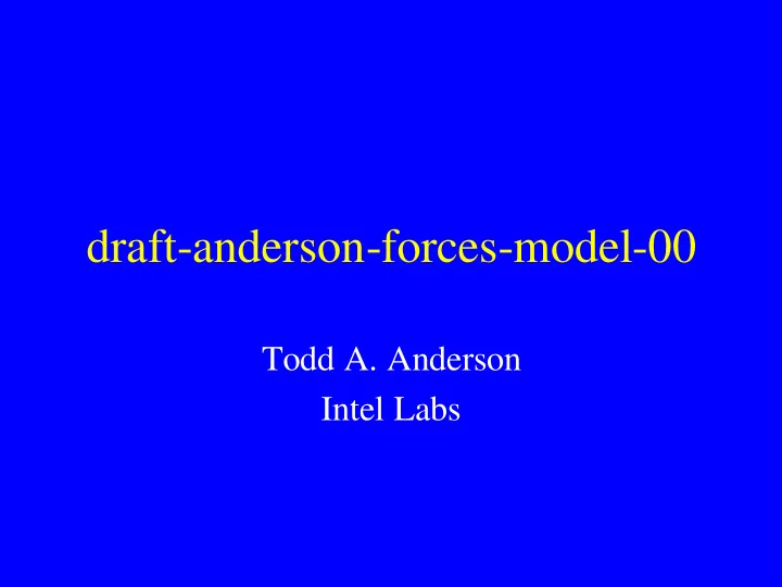draft anderson forces model 00