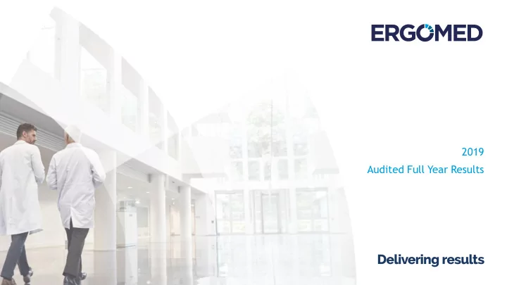 2019 audited full year results disclaimer