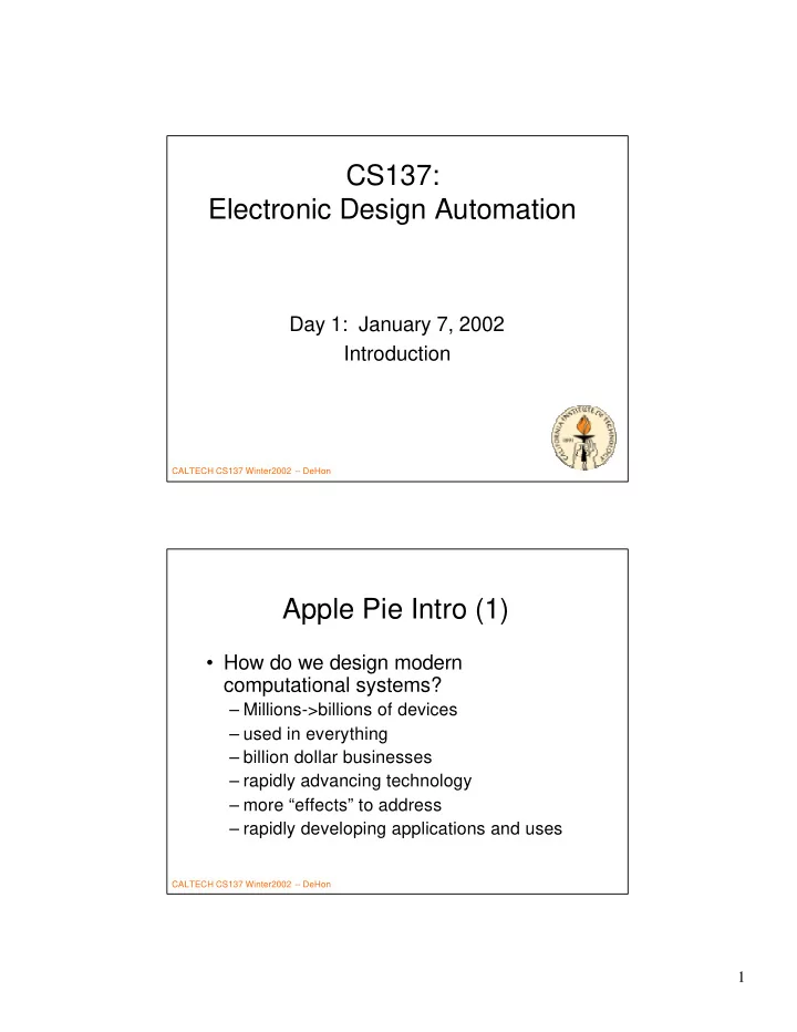 cs137 electronic design automation