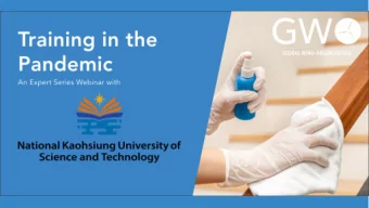 Agenda  Introduction to our panelists  Training in the Pandemic: National Kaohsiung University of