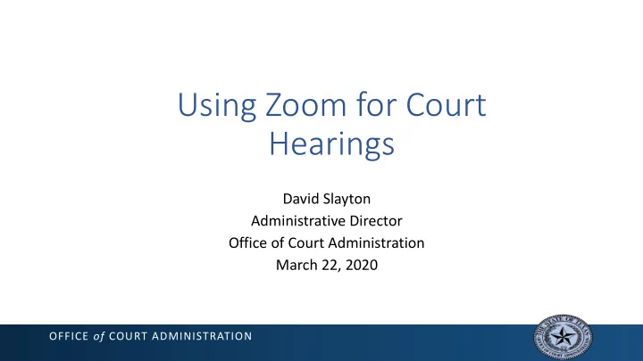 hearings