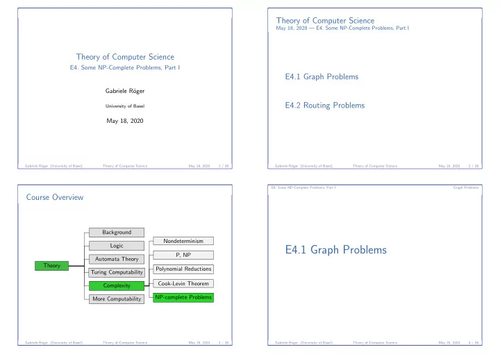 e4 1 graph problems